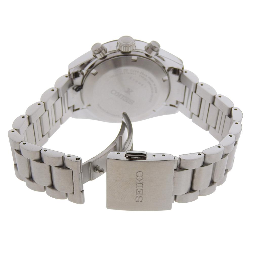 Seiko Prospec Speed Timer Watches V192-0AF0 WhiteDial Stainless Steel Solar Powered Watch Chronograph Mens Used