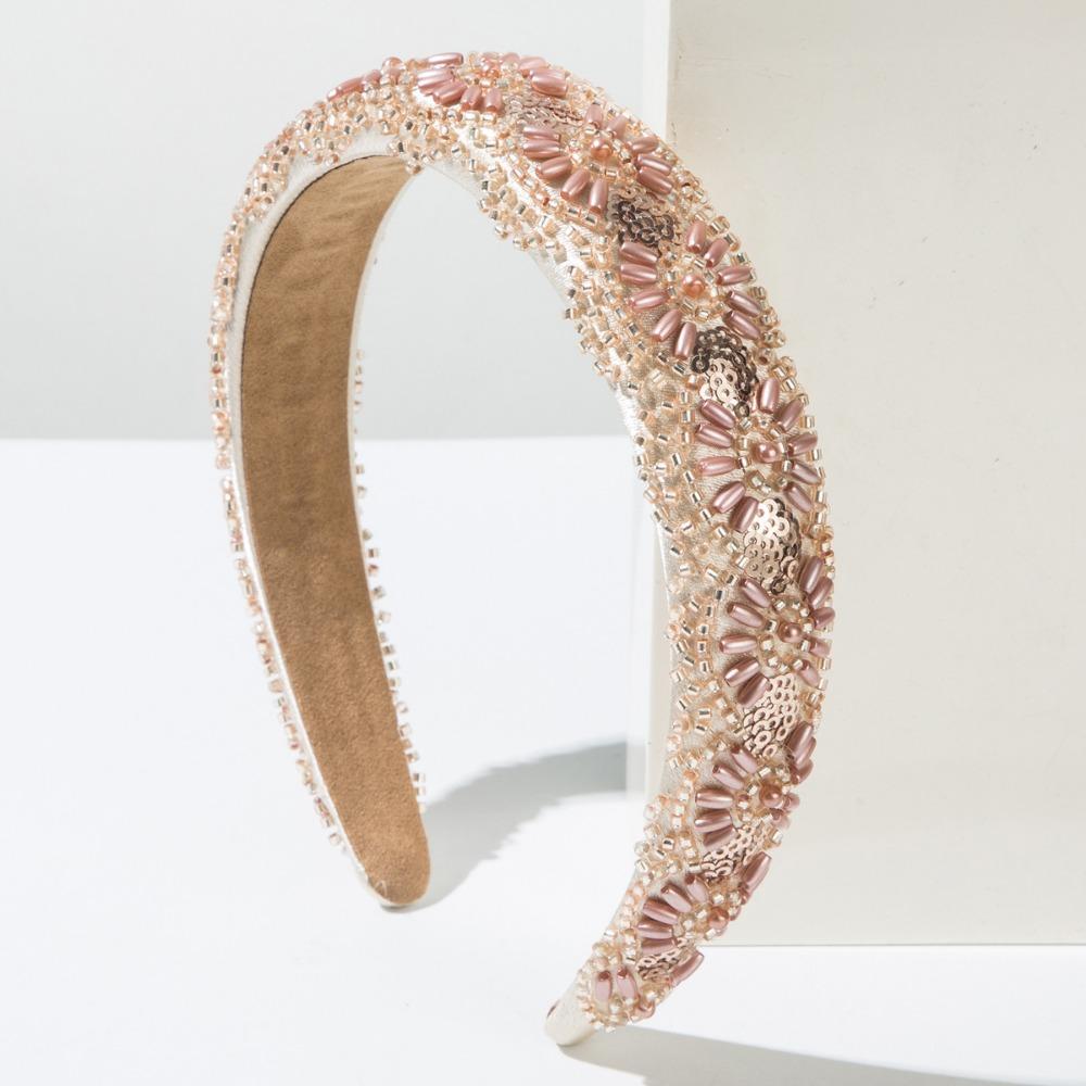 Handmade Face Wash Hairbands Sequins Women Headwear New Wide Brim Headband Hair Accessories