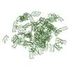 100PCS with Storage Box Paper Clip Purple / Green / Silver Metal Paper Clip  Photo Bookmarking
