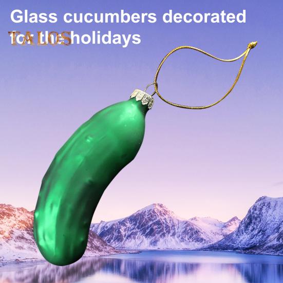 Подвесное украшение в виде огурца с шнурком, легко подвешиваемое рождественское украшение в виде соленья на елку