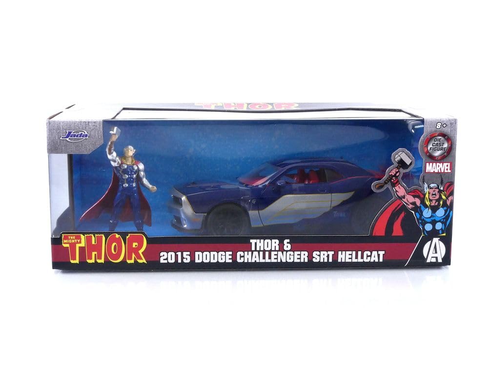 MARVEL ТОР 2015 DODGE CHALLENGER SRT HELLCAT Могучий Тор Литая модель автомобиля 1:24 и