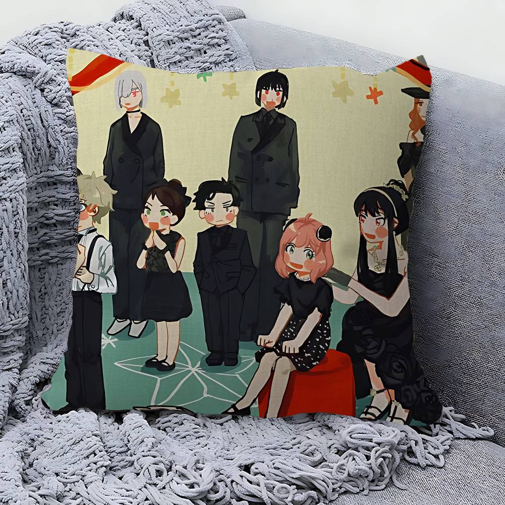 Anime Spy X Family Pillow Cushion Cover Pillowcase Living Room Sofa Home Decor