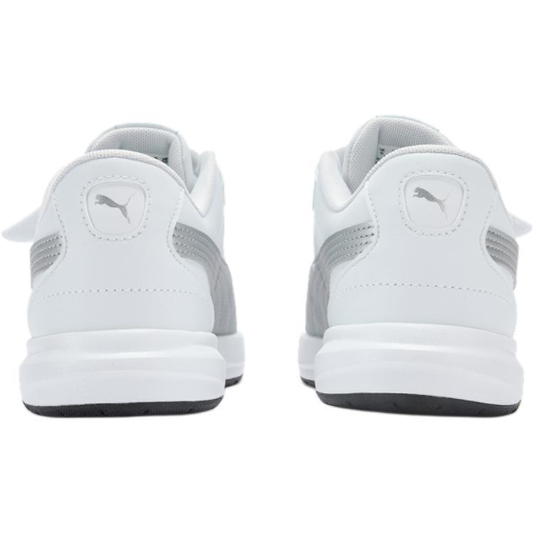 PUMA Evolve Court V Abrasion Resistant Breathable Low top Kids' Skateboarding Shoes White Silver Teenagers 404315-11