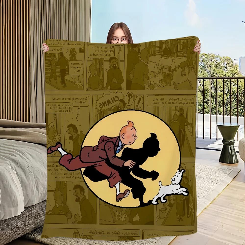 Cozy Warm Soft Plush Throw Blanket Perfect Cartoon Gift for Living Room Bedroom Office and Sofa