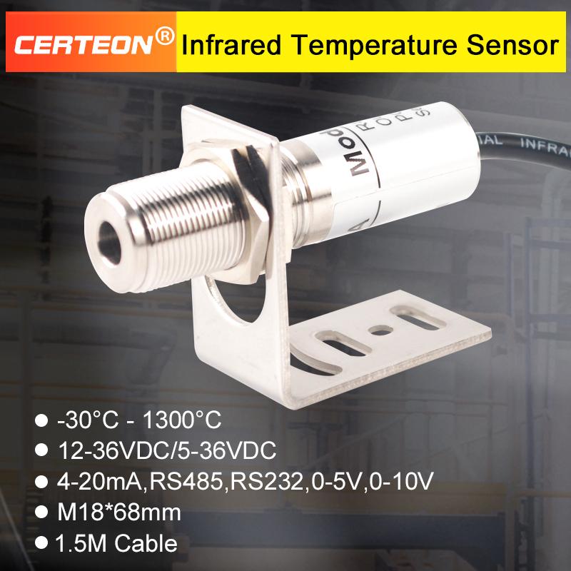 RS485 Output Compact Infrared Thermometer Non-Contact Temperature Sensor High Precision Industrial Transmitter