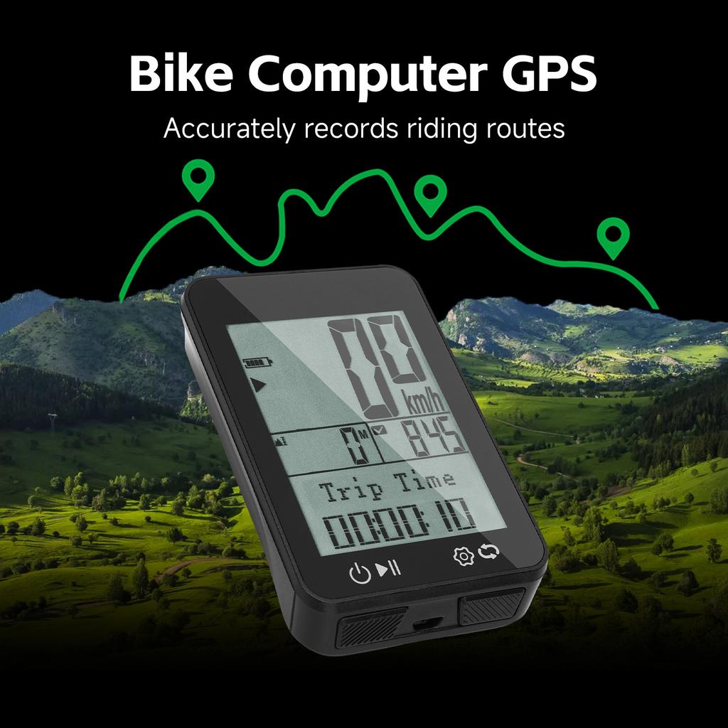 GPS Велокомпьютер IPX7 Водонепроницаемый 2,4-дюймовый FSTN Дисплей Ночная Езда Отслеживание Расстояния Скорости Высоты Ti