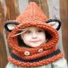 New children's hat winter boy trendy baby cat shape hat scarf set wool hat circumference
