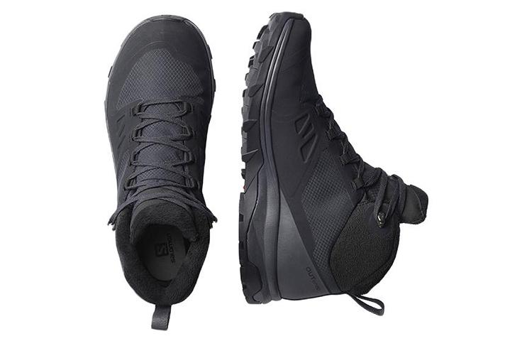 Women's Sneakers SALOMON Outsnap Comfortable Cushioning Waterproof Mid top Hiking Shoes Women's Black