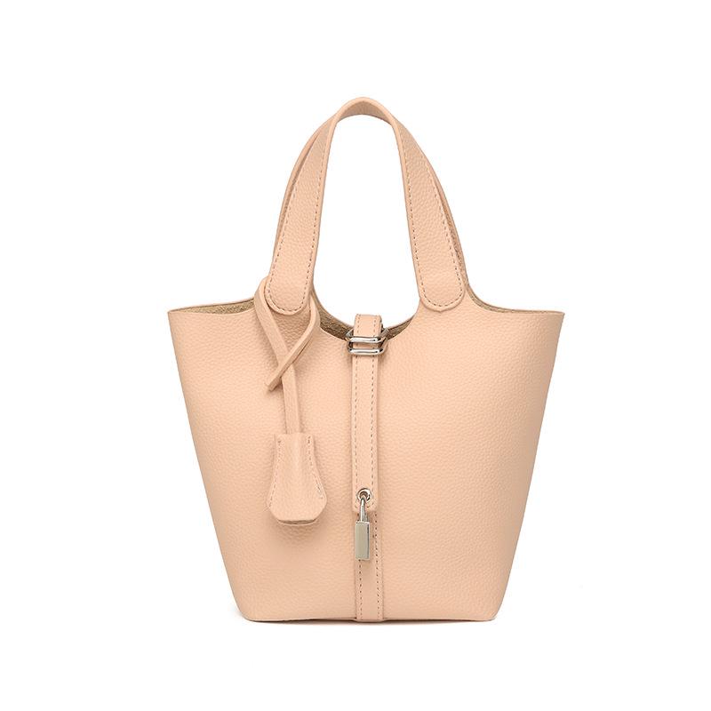 Универсальная сумка-ведро с текстурированным узором личи 2024 года — модная сумка через плечо для женщин и для поездок на работу и для мам с детьми