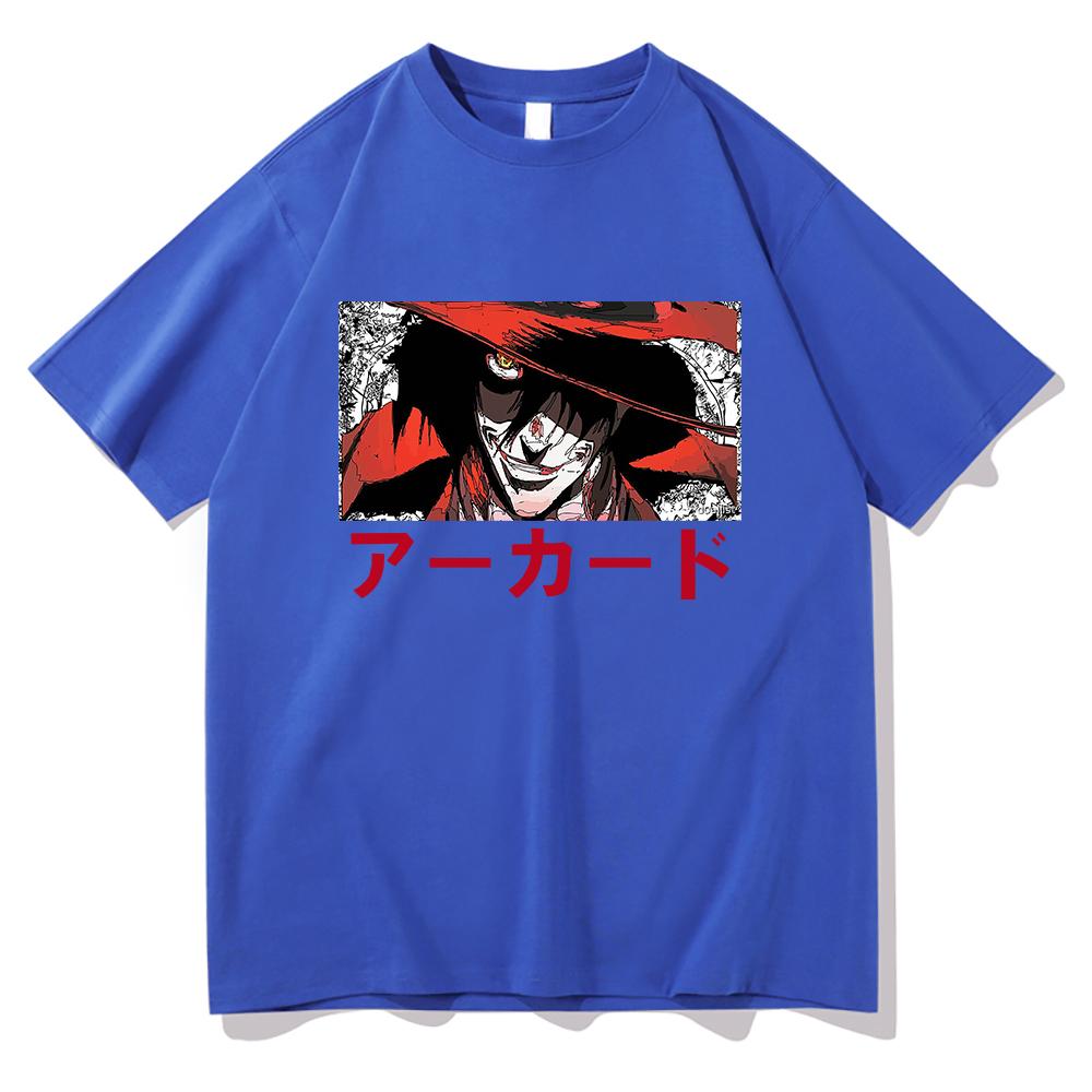 Футболка Hellsing Ultimate унисекс Harajuku Эстетическая футболка Alucard Eyes унисекс аниме Unisexga высокое качество ретро хлопковая футболка с песком