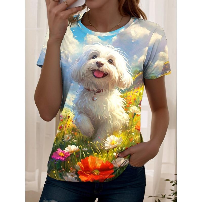 Women's Short Sleeve Round Neck T Shirt Tees Harajuku Y2K Tops Female Clothing