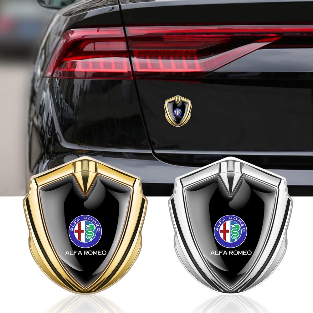 MABX8 3D Metal Car Body Trunk Emblem Sticker Badge Decoration Decal For Alfa Romeo Giulietta Sportiva 159 Stelvio 147 Auto Accessories