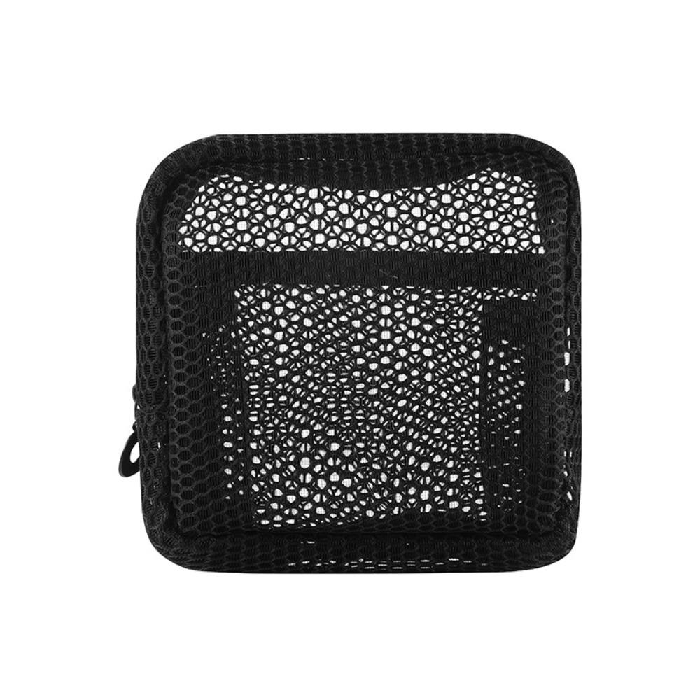 Small Capacity Lipstick Key Storage Pouch Mesh Zipper Coin Purse Portable Cosmetic Bag