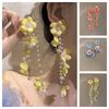 Exaggerated Petals Tassel Earring Sweet Women's Jewelry New Flower Dangle Earrings  Vacation