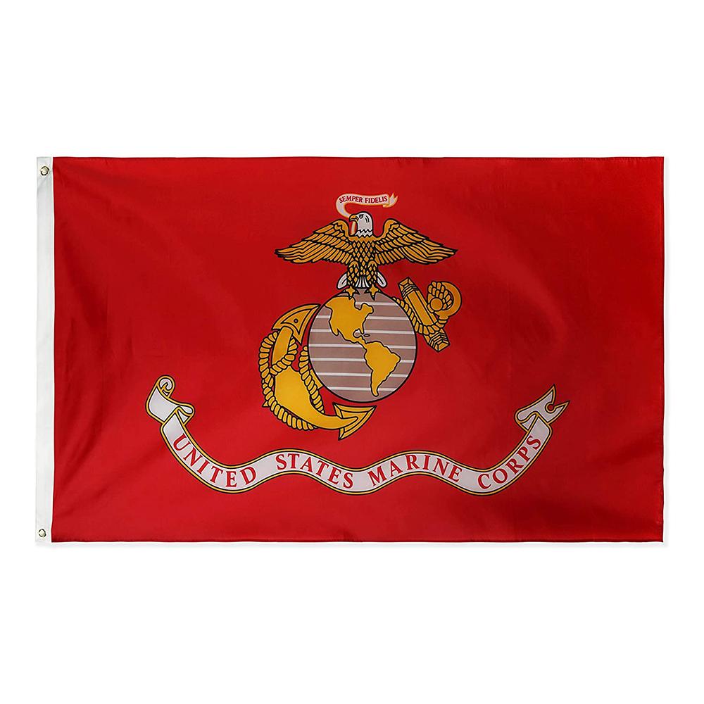 Red USMC United States Marine Corps Flag Double Stitched with Brass Grommets US Military Flags Polyester American Army Banner