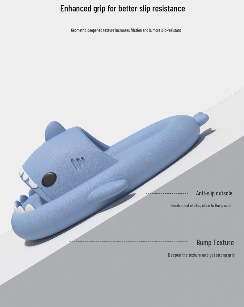 Шлепанцы-акулы на толстой подошве: Забавный дизайн «наступающий на какашку» для мужчин и женщин, в мультяшном стиле для помещений и улицы.