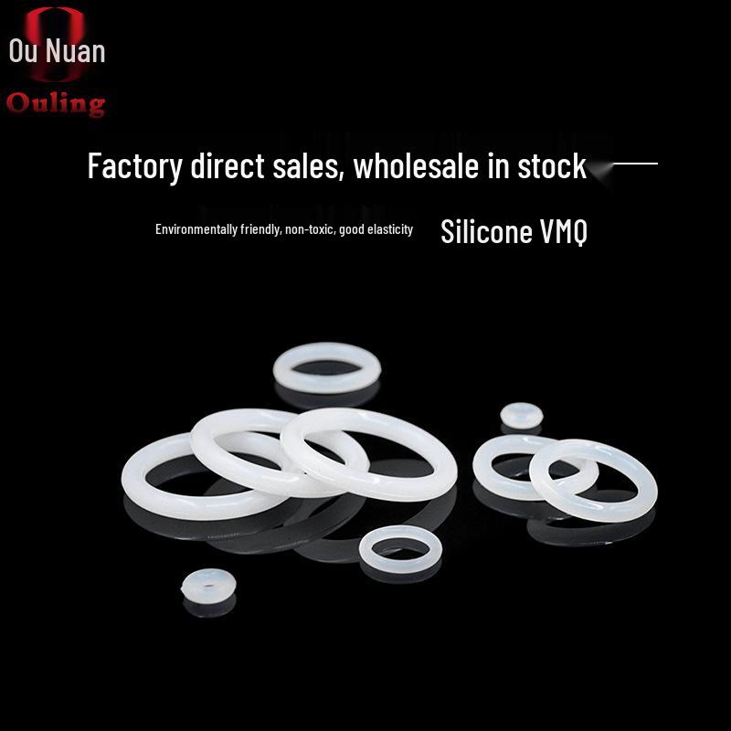 White Silicone O-ring, OD 52-70mm, Cross-section 2.5mm, Temperature Resistant, Eco-friendly