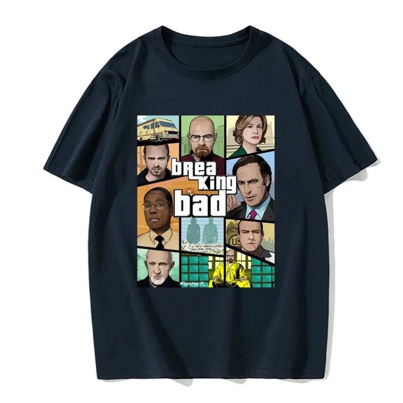 Во все тяжкие Гейзенберг Лучше звоните Солу Лос Поллос Кук Модные мужские новые летние футболки с коротким рукавом и круглым вырезом