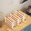 Автоматическая прокручивающаяся полка для яиц, держатель, ящик для хранения, корзина для яиц, контейнер-органайзер, раскладывающийся холодильник, диспенсер для яиц для кухни