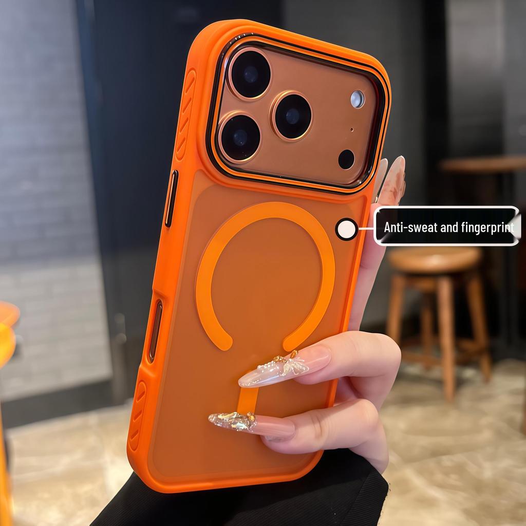 iPhone 17 Pro Max Магнитный защитный чехол с текстурой, приятной на ощупь, противоскользящий, матовый, противоударный