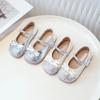 2024 Детские кожаные туфли для девочек, осень, новая мода, корейский стиль, сладкие бантики, удобная мягкая подошва, нескользящая обувь