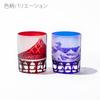 Kobo Edo Kiriko Red Fuji and Yarai Crest Old Glass Wooden Box Made In Japan [Taimuro Official] (Red) TB15-203R