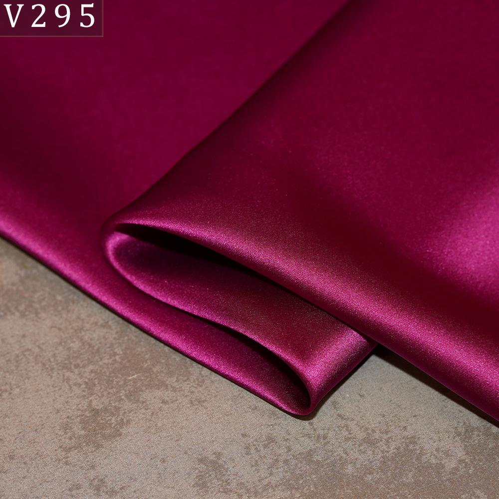 HYSK Natural Genuine Pure 100% Silk Crepe Satin Fabric Silk China Duchess Plain Brown by Meter for Dress Bedding Wedding