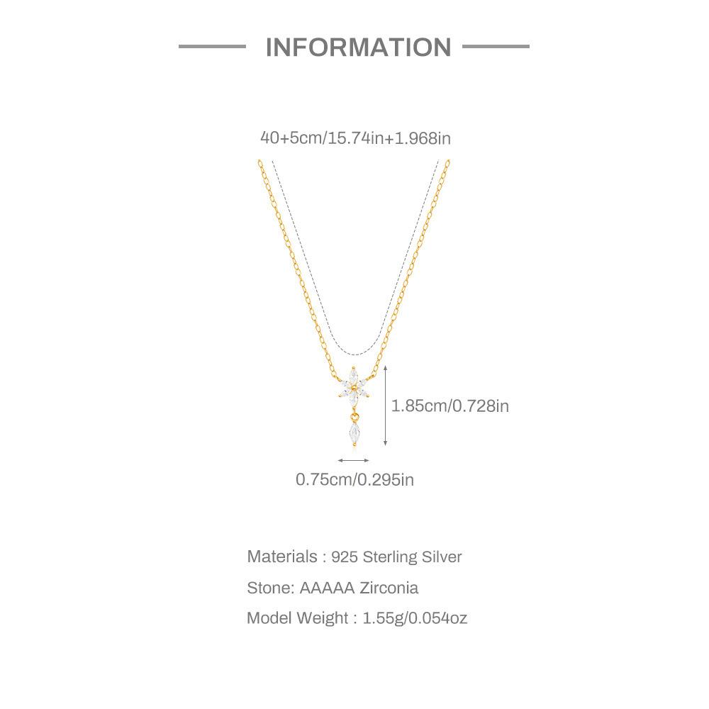 Модное ожерелье из стерлингового серебра S925 с конским глазом и цирконием в виде воздушного змея с цветочным ветром и простым темпераментом