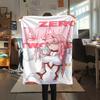 1 шт. Пледа из фланели с принтом Зеро Ту из DARLING in the FRANXX, Высокое качество, Для всех сезонов, Декор для дома, Тепло и уют, Идеально для рождественских подарков