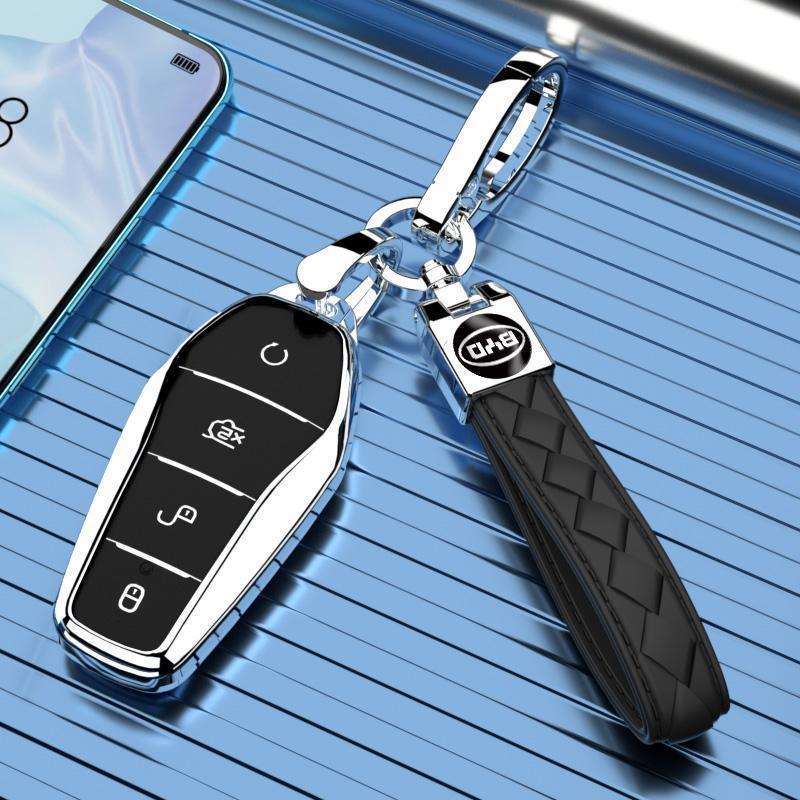 BYD Qin EV Key Cover: Full-Coverage Shell with Buckle Chain for 450 Version, New Energy Vehicles, Unisex.