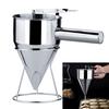 Stainless Steel Piston Funnel with Support Octopus Balls Tool for Sauce Cream Dosing Funnel
