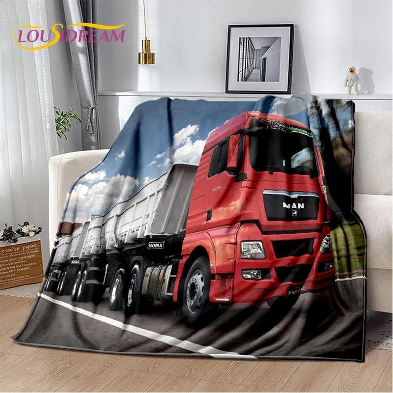 MAN Truck Lorry 3D Printing Soft Flannel Blankets,Throw Blanket Comfortable Blanket for Picnic Beds Sofa Home Bedroom Gifts kids