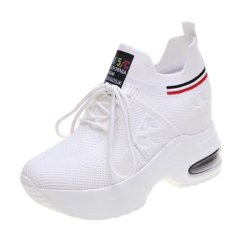 Женские кроссовки из искусственной ткани в стиле ретро со шнуровкой, женские туфли на каблуках, летняя осенняя модная дизайнерская теннисная женская дышащая обувь