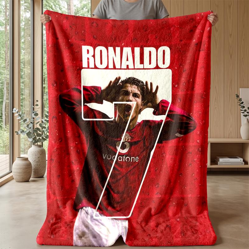Cristiano Ronaldo Theme blanket Soft Flannel Blanket Plush Throw Blanket Cozy Sofa Bed Blanket for Home Decor
