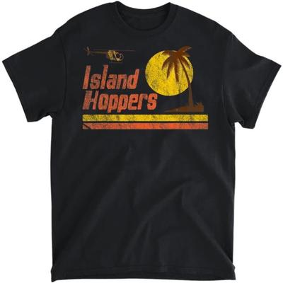 Футболка, майка, рубашка с длинным рукавом, свитшот, худи Magnum Island Retro Hoppers Sunset in PI для мужчин, женщин, детей. Сделано в Канаде
