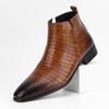 Men's Chelsea Boots Small Square Head Men's Shoes Personality All Stylish Men's Ankle Boots D609