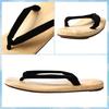 Edoten Geta Made in Yellow Tatami Black Size L Sandals, Japan, Mat, Straps, Double-Ply Sole,
