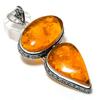 Подвеска из натурального балтийского янтаря из стерлингового серебра 925 пробы 3,23 дюйма E8g99