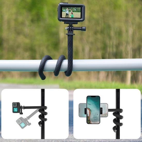 Yousheng Flexible Tripod for DJI Osmo Pocket 3/Action 4 Bendable Octopus Legs with Secure Grip Versatile Mount for Vlogging Skateboarding