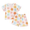Baby Girl Summer Outfits Colorful Floral Print Short Sleeve Tops + Shorts Set Infant 2Pcs Clothes