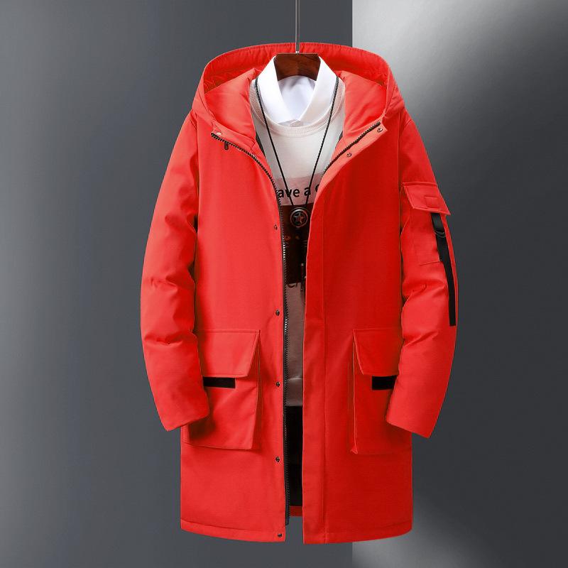 Пальто средней длины и длинное большого размера в корейском стиле, зимняя одежда в стиле милитари для мужчин и женщин с хлопковой подкладкой