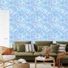 Iridescent glitter wallpaper azure, celadon, blue and white 50x1000