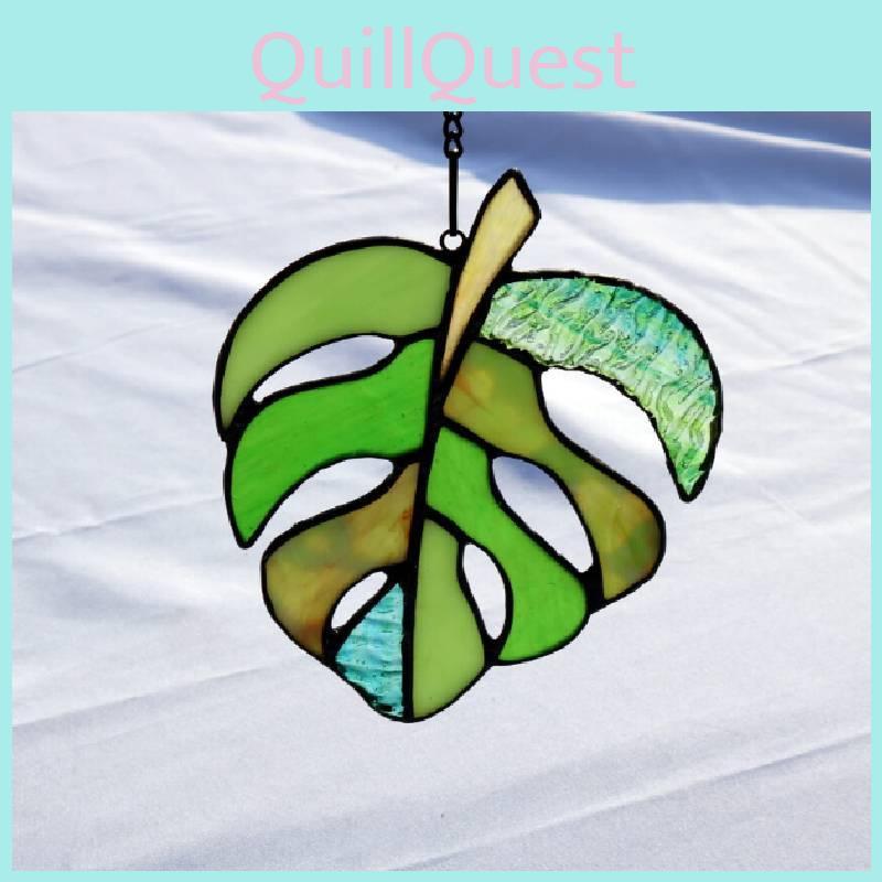 Ловец солнечного света в виде листа монстеры из акрила для настенного декора, подарка и празднования праздников