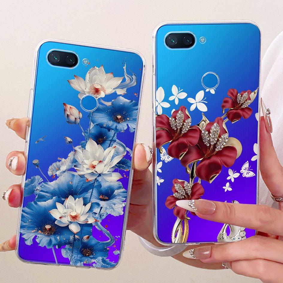 Чехол для Xiaomi Mi 8 Lite Популярный Цветок Мягкий Прозрачный Силиконовый Защитный Чехол для Xiaomi Mi 8 SE Funda Mi8 Pro Mi8Lite TPU Оболочка