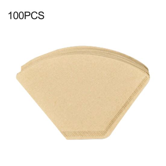 100 шт. конусный фильтр для кофе, утолщенный пищевой фильтр с безопасным краем, прессованный из тонкой бумаги, оригинальный фильтр-мешок из древесной массы