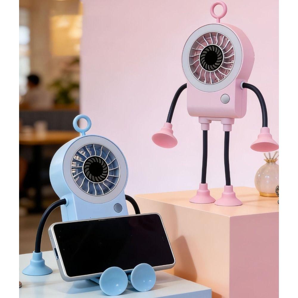 Portable Suction Cup Portable Handheld Fan Dual Modules Mist Function Electric Fan Flexible Legs Mist Fan Personal Cooling
