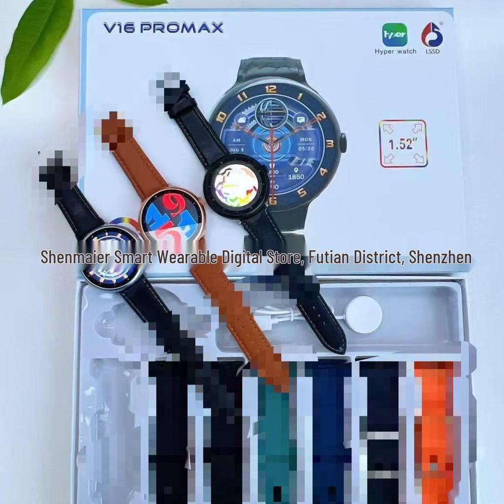 Смарт-часы V16 Promax с Bluetooth-звонками, Набор из 7+1 ремешка, Многофункциональные спортивные режимы.