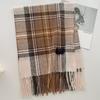 Stylish Design Classic British Imitation Cashmere Scarf Women Men Autumn Winter Plaid Warm Fringed Mufller Female Couple Scarf