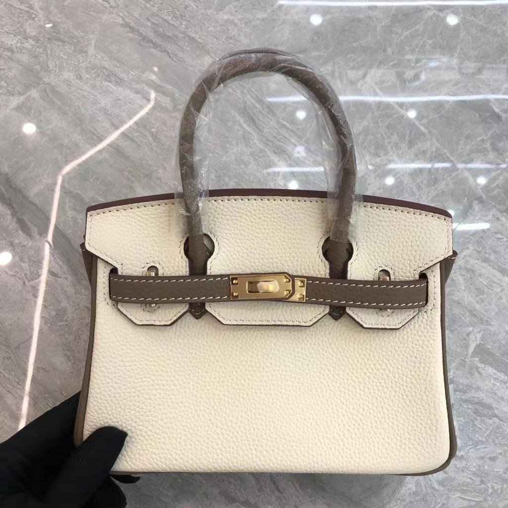 Сумка на плечо из коровьей кожи Colorblock Platinum Lychee Grain 2024 года — повседневная сумка для поездок на работу