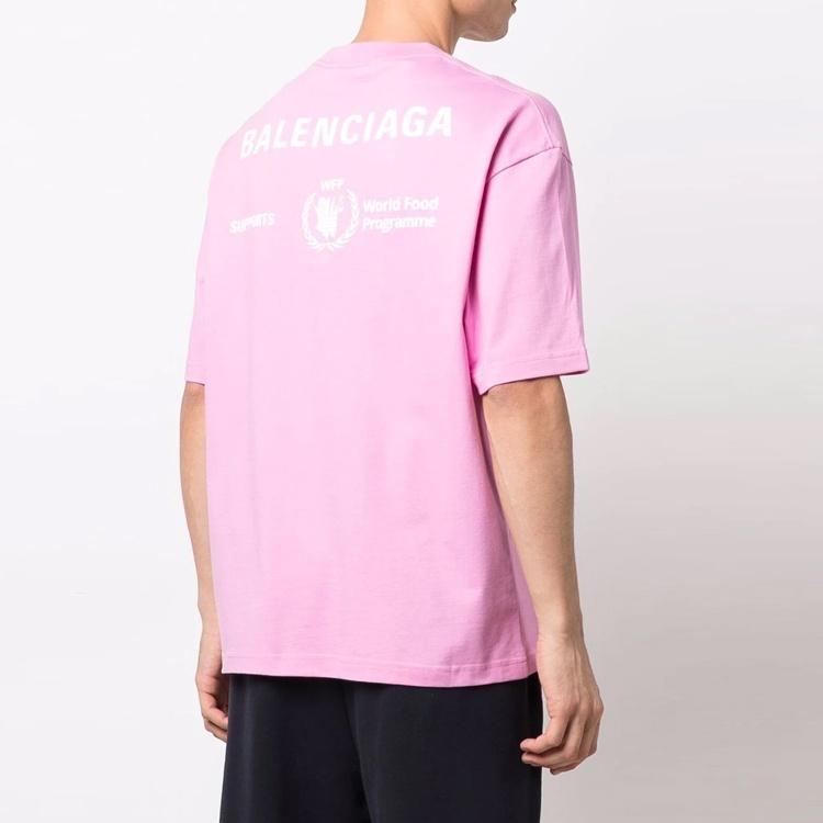 Balenciaga x WFP T-Shirt Medium Fit 'Pink' Men's 612966THV845621